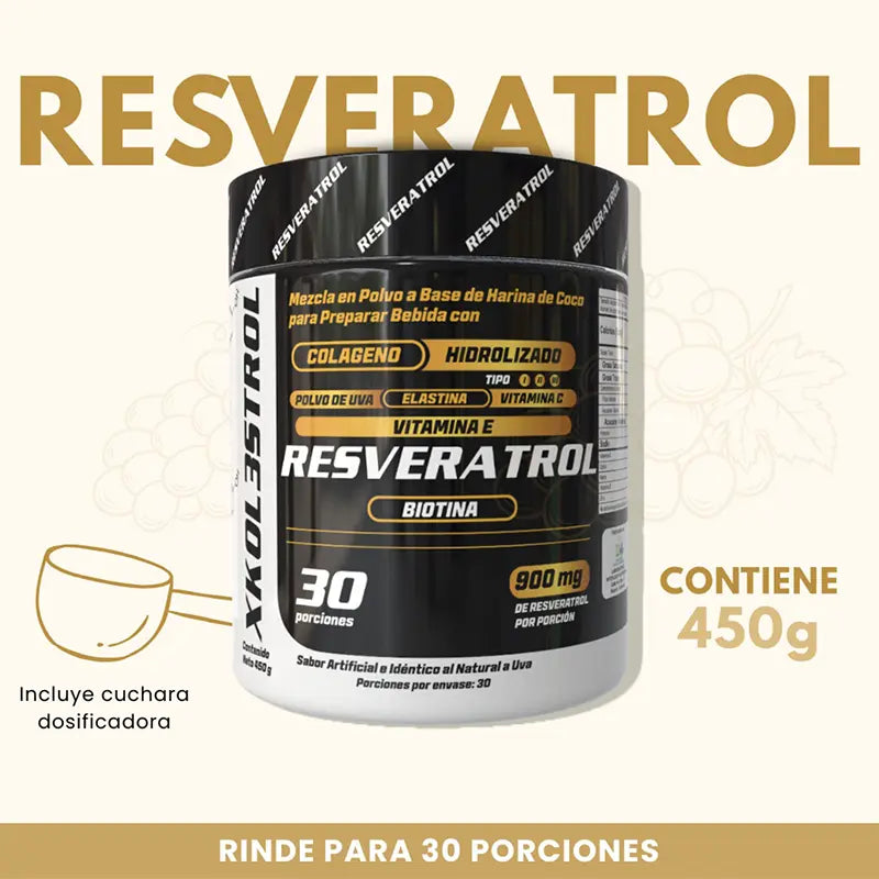 RESVERATROL PREMIUM 450g ¡Rejuvenece de Adentro hacia Afuera!